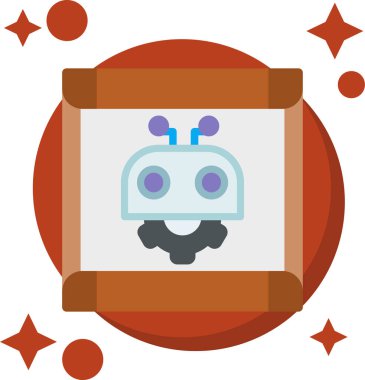 Robot simgesi. düz tasarım