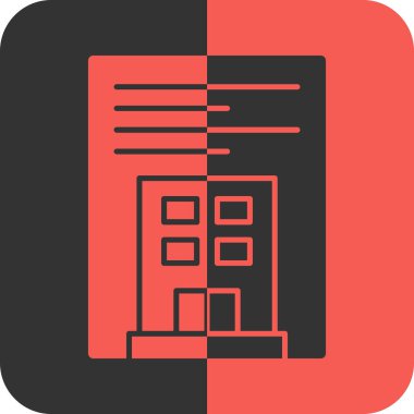 ofis binası simgesi, vektör illüstrasyonu