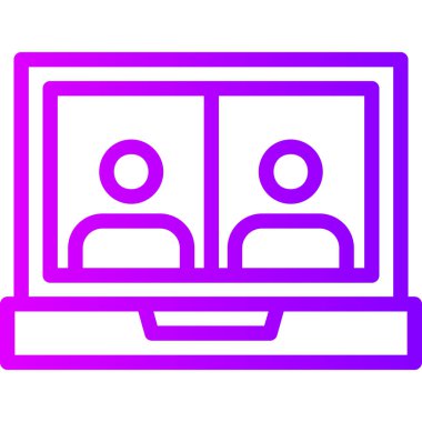 Bilgisayar. Web simgesi basit illüstrasyon