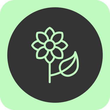 Çiçek simgesinin vektör illüstrasyonu