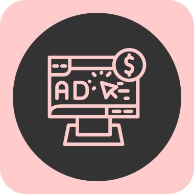 Tıklama vektörü düz simgesi