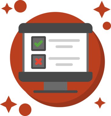 bilgisayar ekran vektörü düz simgesi