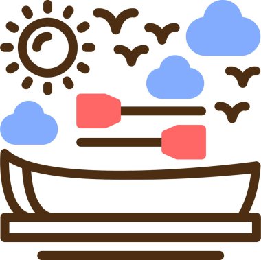 Tekne gemisi simgesi yaz kategorisinde