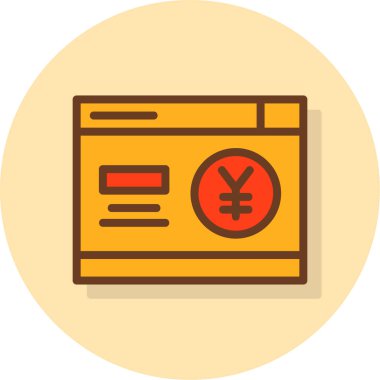 Para için. Web simgesi basit illüstrasyon