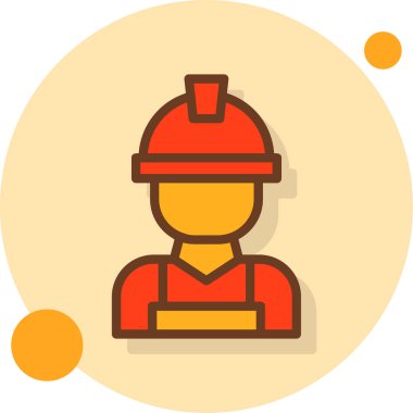 Miğferli bir adamın vektör çizimi