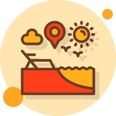 Piknik. Web simgesi vektör illüstrasyonu