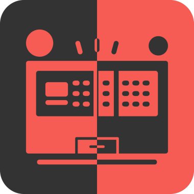 Elektronik radyonun modern bir simgesinin vektör çizimi