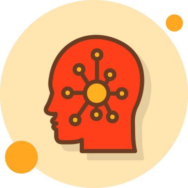 Kafa. Web simgesi basit illüstrasyon