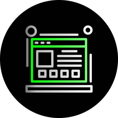 vektör lcd simgesi illüstrasyonu