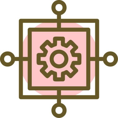 Teçhizat Web simgesi basit illüstrasyon