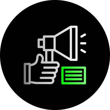 Megafon. Web simgesi basit illüstrasyon