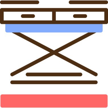 Bir tablo tablosunun izole edilmiş tek bir simgesinin vektör çizimi