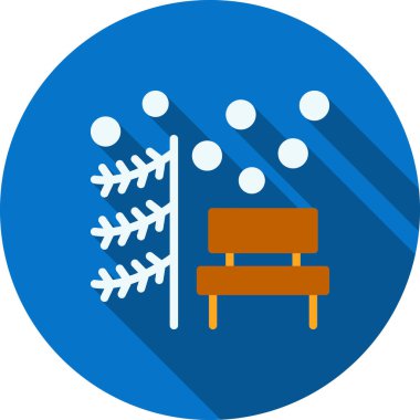 Sandalye ve sandalye simgesi olan masa, basit stil