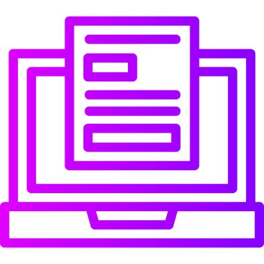 Belge. Web simgesi basit illüstrasyon