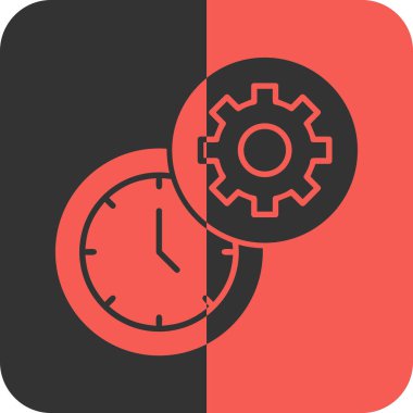 Saat simgesi vektör illüstrasyonu