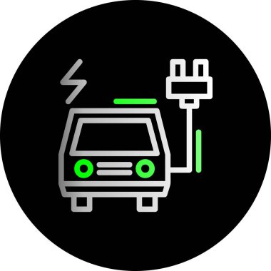 Kişisel ve ticari kullanım için araba aküsü şarj eden vektör simgesi vektör çizelgesi çizimi..