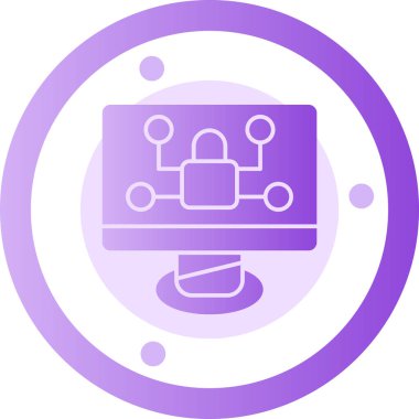 Bilgisayar. Web simgesi basit illüstrasyon