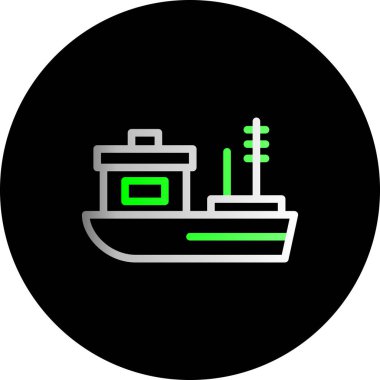 Gemi simgesinin vektör illüstrasyonu