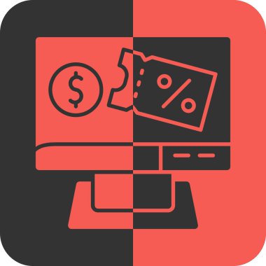 Para simgesi, vektör çizim