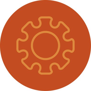 Cog dişli simgesi, basit vektör illüstrasyonu