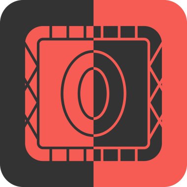 Beyaz arka planda izole trendy düz tarzı kamera simgesi.