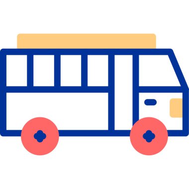 bus web simgesi basit illüstrasyon