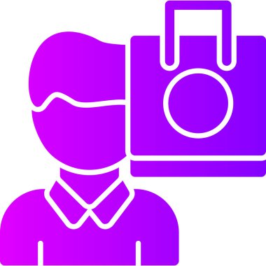 Fotoğrafçı. Web simgesi basit illüstrasyon