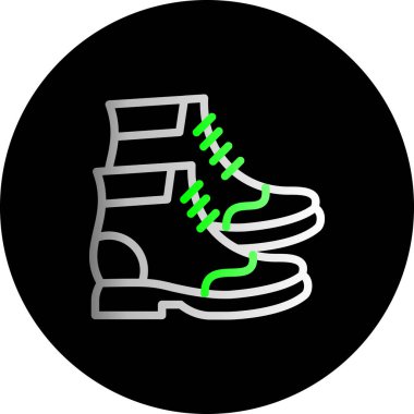 Ayakkabı simgesi, basit vektör illüstrasyonu