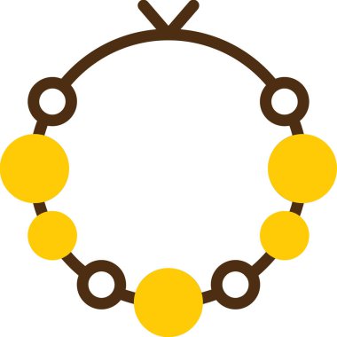 Altın yüzük simgesi, basit vektör illüstrasyonu