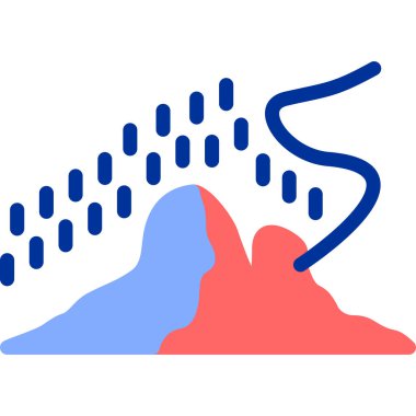 Bir dağ simgesinin arka planının vektör çizimi