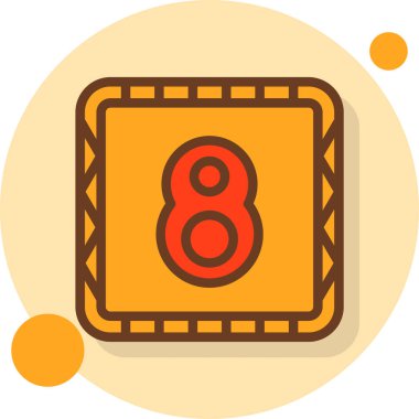 8 numaralı vektör simgesi modern basit vektör çizimi