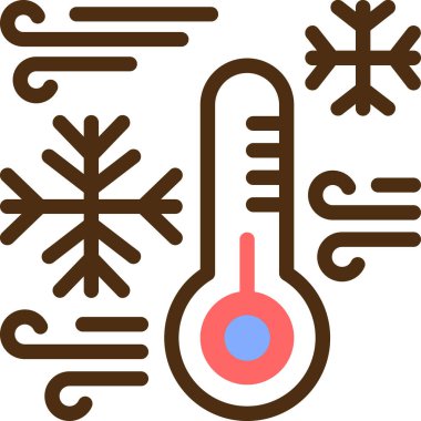 Termometre. Web simgesi vektör illüstrasyonu