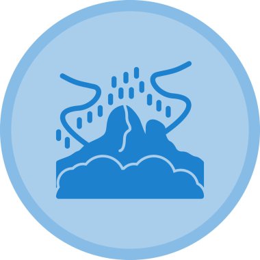 Dağ. Web simgesi basit illüstrasyon