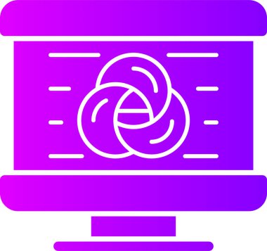 Bilgisayar. Web simgesi basit illüstrasyon