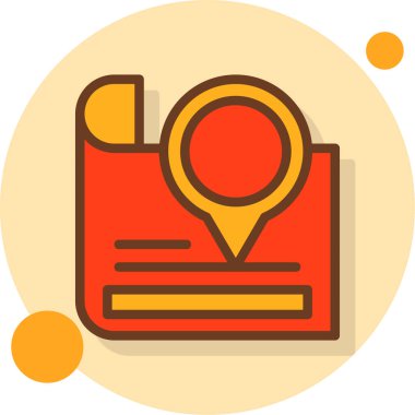 harita gezinme simgesi vektör illüstrasyonu