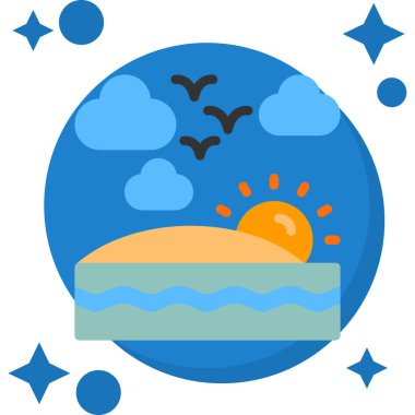 Bir uydunun karikatür biçiminin vektör çizimi