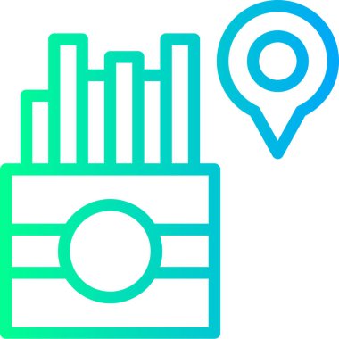 konum. Web simgesi vektör illüstrasyonu