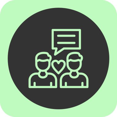 Konuş. Web simgesi basit illüstrasyon