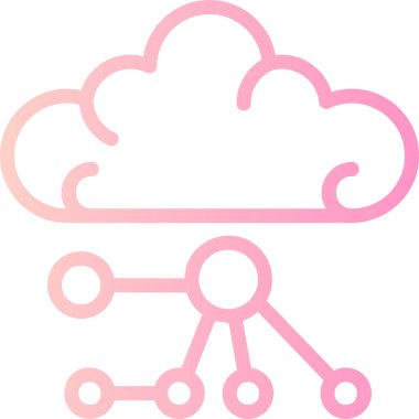 Bulut. Web simgesi basit illüstrasyon