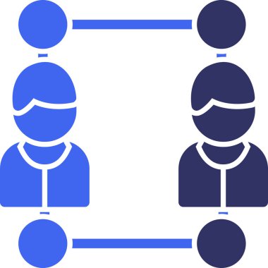 Takım buluşması ikonu. Basit resimleme