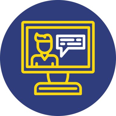 Sohbet simgesi vektör illüstrasyonu