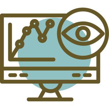 Göz. Web simgesi basit illüstrasyon