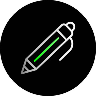 Soyut arkaplan grubunda kalem simgesi izole edildi