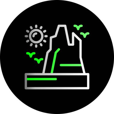 Benzersiz volkan vektör simgesi