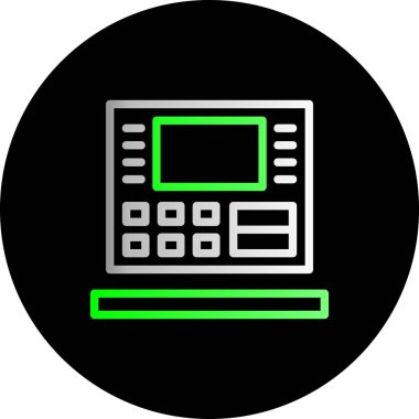 Benzersiz hesap makinesi vektör çizgisi