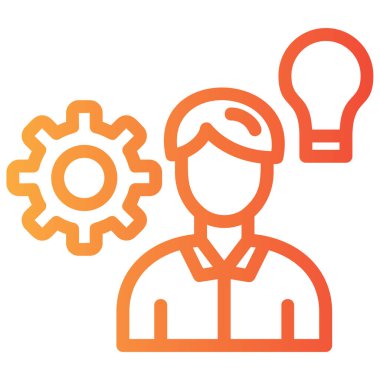 iş yönetimi dairesi simgesi düz stil