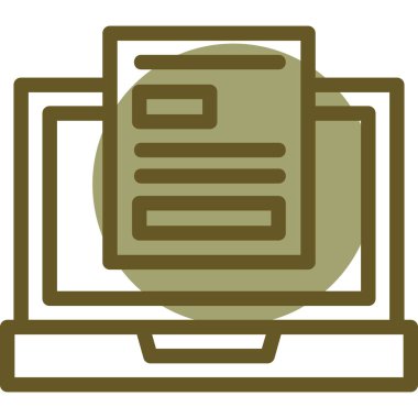 Web simgesi, bilgisayar monitörünün vektör illüstrasyonu