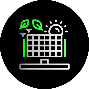 Yeşil bitki simgesinin vektör illüstrasyonu