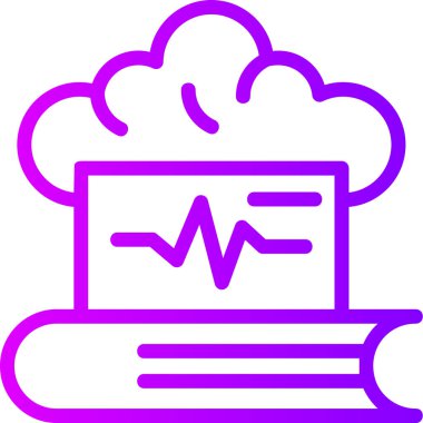 Bulut. Web simgesi basit illüstrasyon