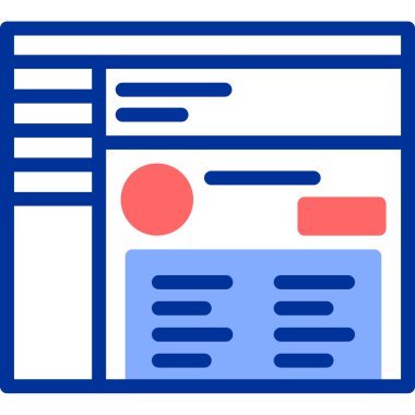 Web sayfası simgesi, vektör illüstrasyonu basit tasarım